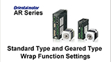 MEXE02 Support Software: AR Series Standard Type and Geared Type Wrap Function Settings