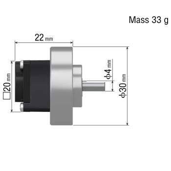 30 mm Rotary Encoder Round Shaft Type