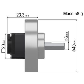 40 mm Rotary Encoder Round Shaft Type